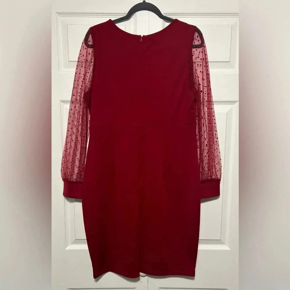 SHEIN Plus Mesh Bishop Sleeve Dress Size 14W. NWT excellent condition. - Picture 5 of 10